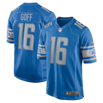 youth nike jared goff blue detroit lions game jersey_pi4263